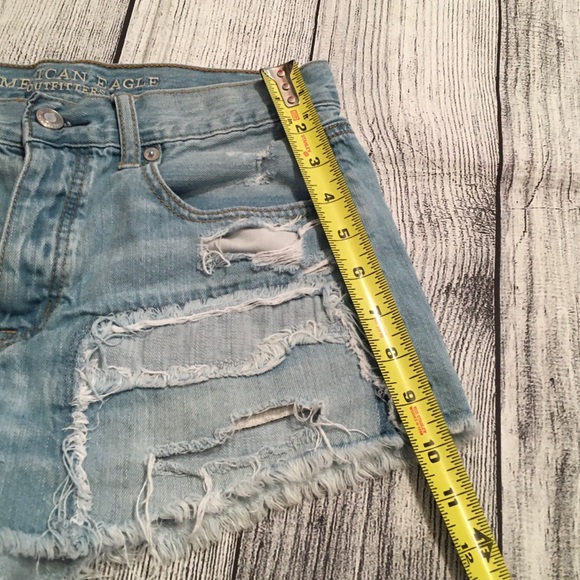 American Eagle Hi Rise Festival Distressed Shorts - Picture 11 of 13